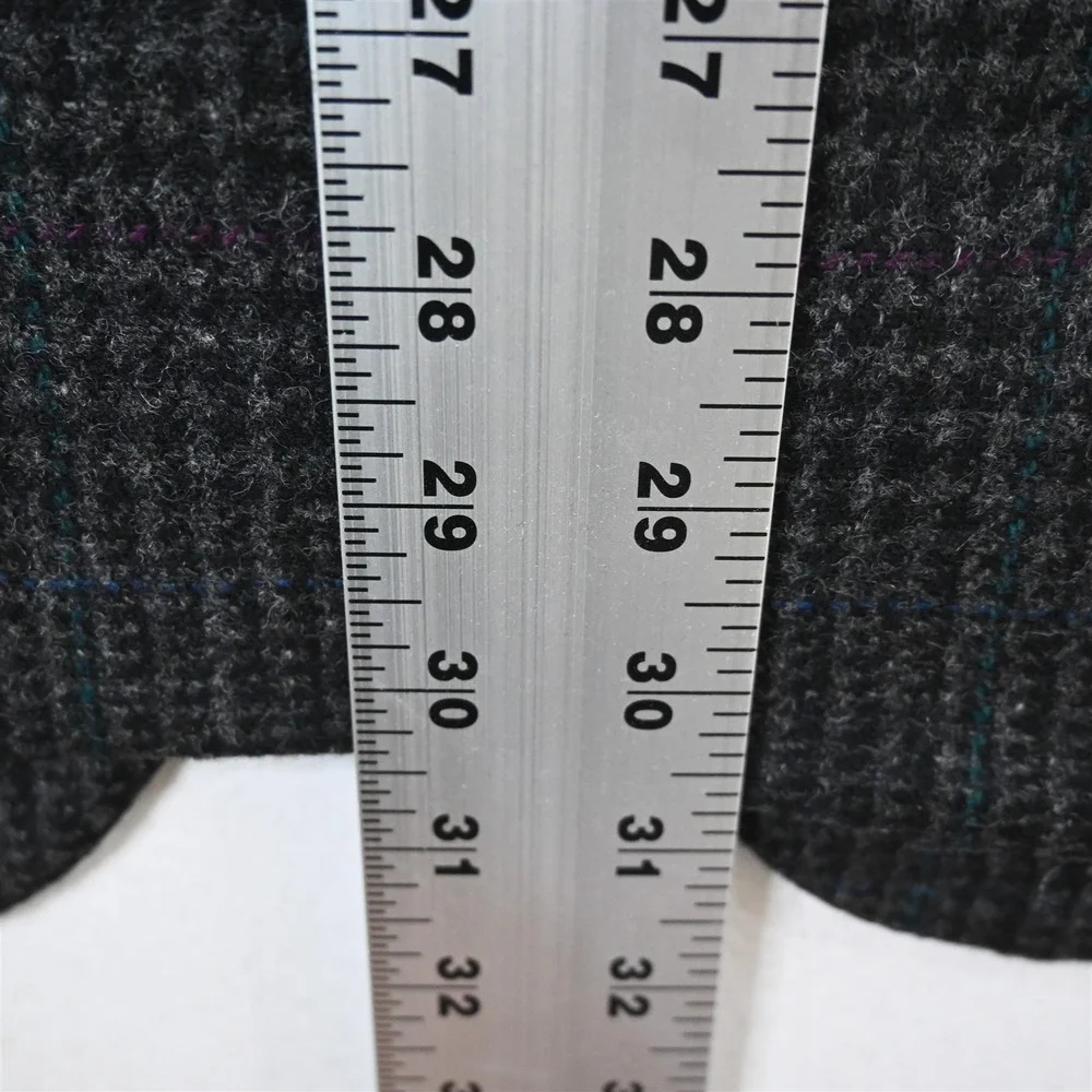 Vtg USA Made 44S Gray Check 100% Wool Tweed Mens Blazer Suit‎ Jacket Sport Coat